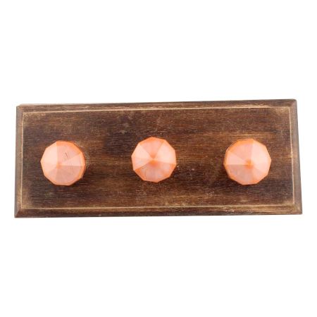 Old Pink Glass Top Wooden Hooks Online